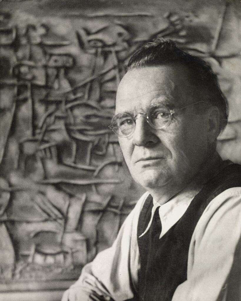 Potrat Willi Baumeister vor Bild