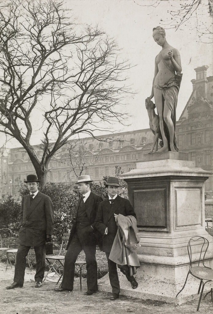 Willi Baumeister, Gustav Schleicher und Albert Burger in Paris.