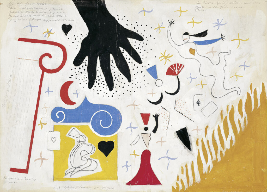 Entwurf Bühnenvorhang zu dem Ballett "Liebeszauber" von Manuel de Falla