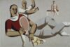 Gemälde von Willi Baumeister: Tennisspieler liegend (BB-0456)