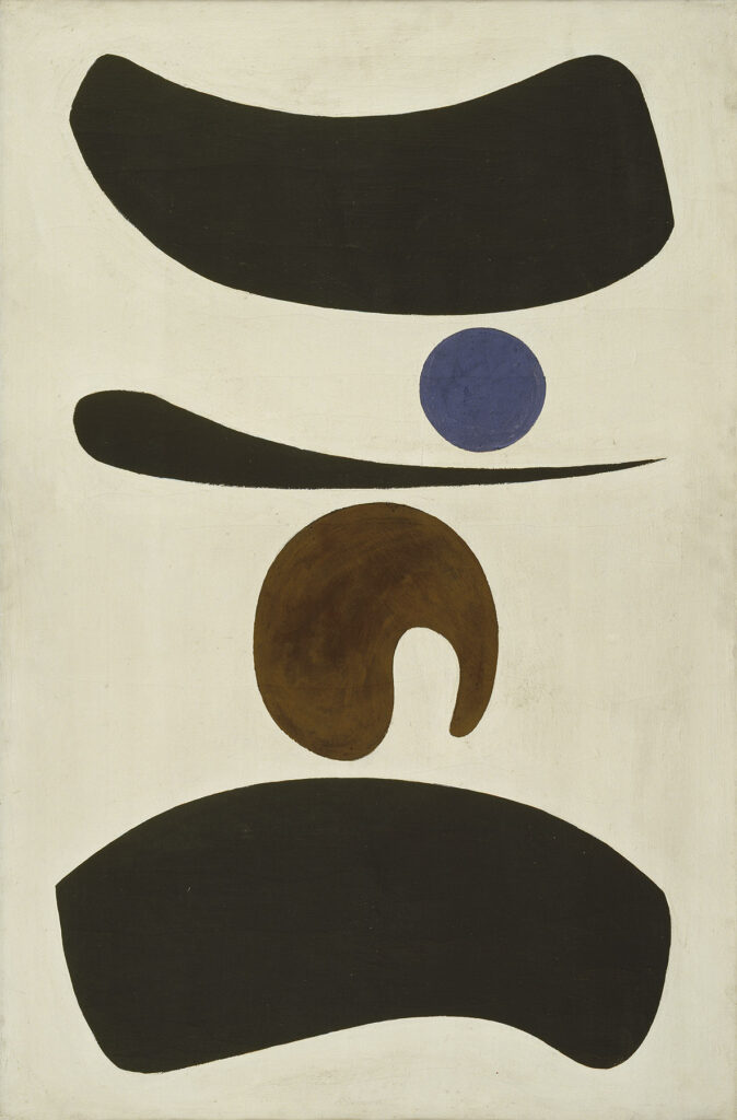 Gemälde von Willi Baumeister: Tori mit blauem Punkt (BB-0774)