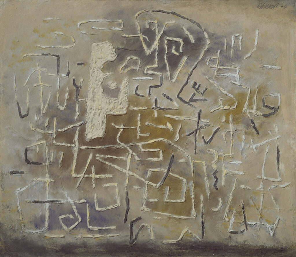 Gemälde von Willi Baumeister: Erinnerungsrest (Linienrelief)