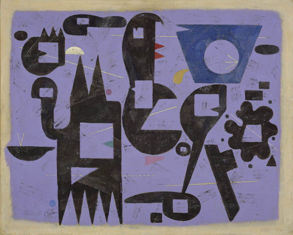 Gemälde von Willi Baumeister: Schwarz-Violett