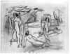 Zeichnung von Willi Baumeister: Badende (WVZ-0028)