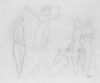 Zeichnung von Willi Baumeister: Seilspringende (WVZ-0033)