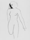 Zeichnung von Willi Baumeister: Weiblicher Akt stehend (WVZ-0039)