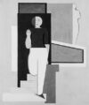 Zeichnung von Willi Baumeister: Figur auf Treppe (WVZ-0120)