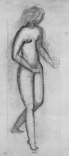 Zeichnung von Willi Baumeister: Weiblicher Akt (WVZ-0241)