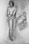 Zeichnung von Willi Baumeister: Zwei weibliche Akte (WVZ-0242)
