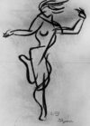 Zeichnung von Willi Baumeister: Tänzerin (WVZ-0249)