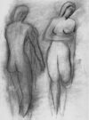 Zeichnung von Willi Baumeister: Zwei weibliche Akte (WVZ-0266)