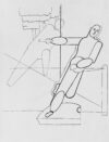 Zeichnung von Willi Baumeister: Diskuswerfer (WVZ-0272)