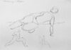 Zeichnung von Willi Baumeister: Hochsprung und Läufer (WVZ-0289)