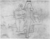 Zeichnung von Willi Baumeister: Männergruppe (WVZ-0371)