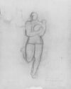 Zeichnung von Willi Baumeister: Ballspieler (WVZ-0375)