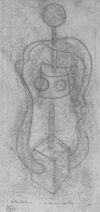 Zeichnung von Willi Baumeister: Skulptur (WVZ-0387)
