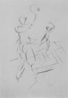 Zeichnung von Willi Baumeister: Tennis (WVZ-0468)