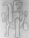 Zeichnung von Willi Baumeister: Formen (WVZ-0683)
