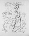 Zeichnung von Willi Baumeister: Eidos mit Figuren (WVZ-0737)
