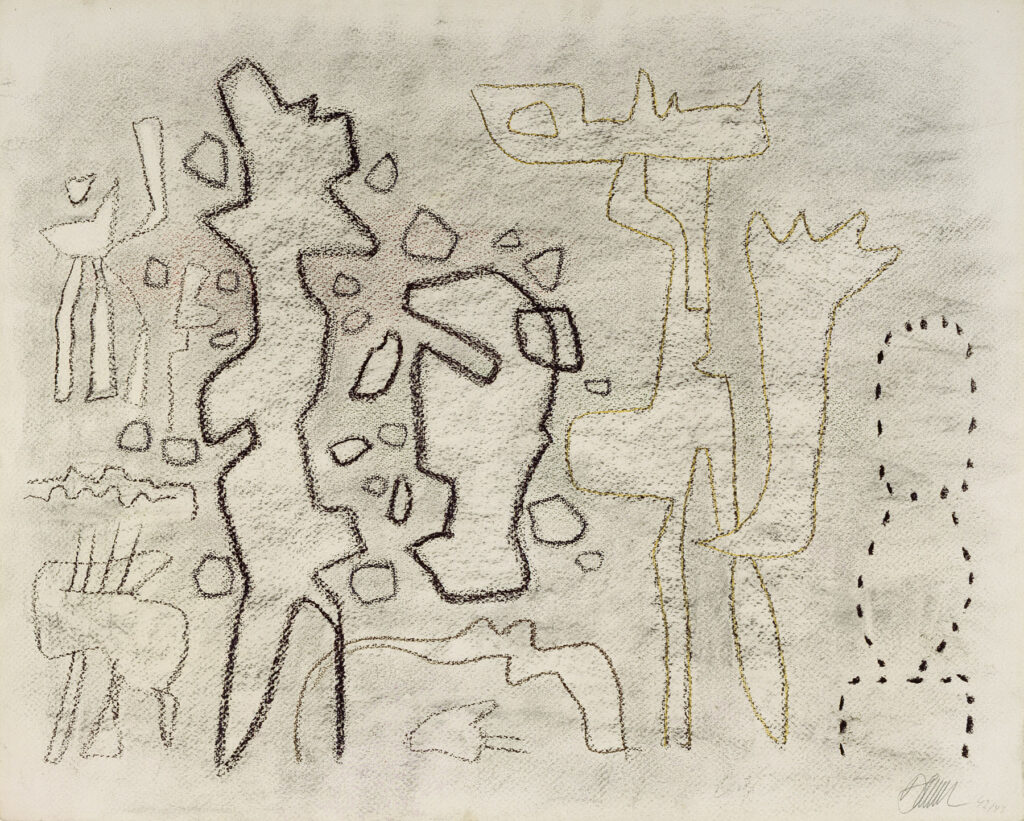 Zeichnung von Willi Baumeister: Afrikanische Spiele (WVZ-0788)