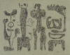 Zeichnung von Willi Baumeister: Vier Figuren afrikanisch (WVZ-0794)
