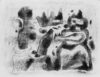 Zeichnung von Willi Baumeister: Dreiergruppe (WVZ-0815)