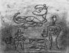 Zeichnung von Willi Baumeister: Gilgamesch-Illustration XXX (WVZ-0893)