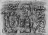 Zeichnung von Willi Baumeister: Gilgamesch-Illustration XLVII (WVZ-0910)