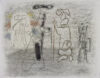 Zeichnung von Willi Baumeister: Die drei Greise und der Bischof (Tolstoi) (WVZ-1350)