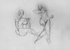 Zeichnung von Willi Baumeister: Zwei Figuren (WVZ-1555)