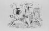 Zeichnung von Willi Baumeister: Dreiergruppe (WVZ-1613)
