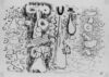 Zeichnung von Willi Baumeister: Mit Urzeitgestalt (WVZ-1638)