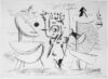 Zeichnung von Willi Baumeister: Kegelspiel (WVZ-1901)