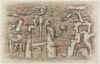 Zeichnung von Willi Baumeister: Szene aus Gilgamesch (WVZ-2069)
