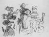 Zeichnung von Willi Baumeister: Faust-Szene (WVZ-2189)