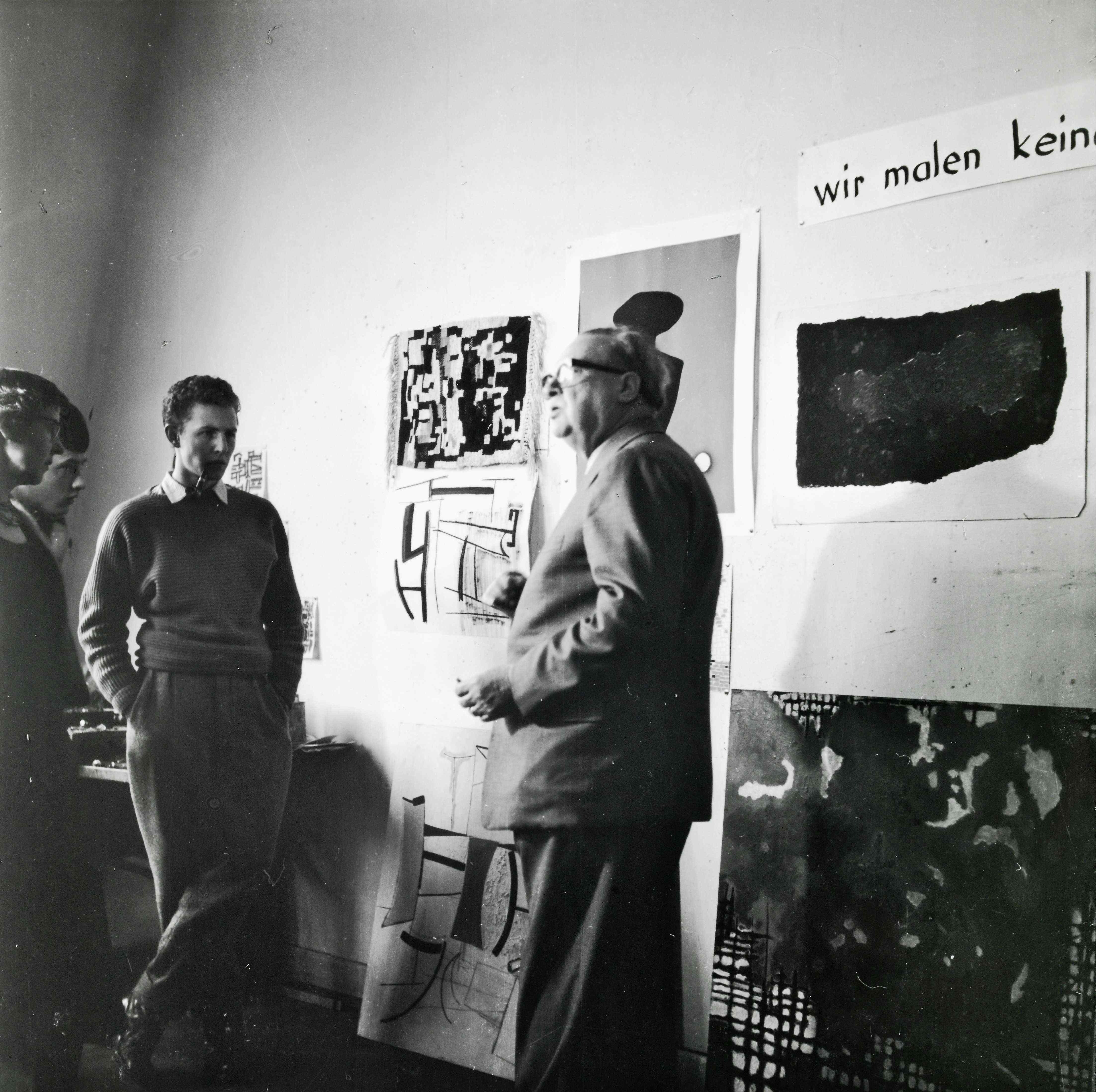 Baumeister in der Stuttgarter Kunstakademie, 1950