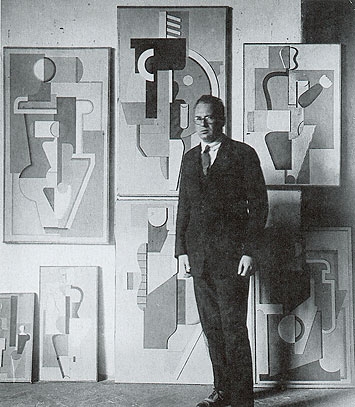 Willi Baumeister im Atelier um 1923/ ab-f-003-002