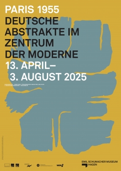 Illustration nach einer Serigrafie von dem Motiv ARU 7, 1955, von Willi Baumeister. Grafische Bearbeitung mit freundlicher Genehmigung durch das Archiv Baumeister im Kunstmuseum Stuttgart. © VG Bild-Kunst, Bonn 2025